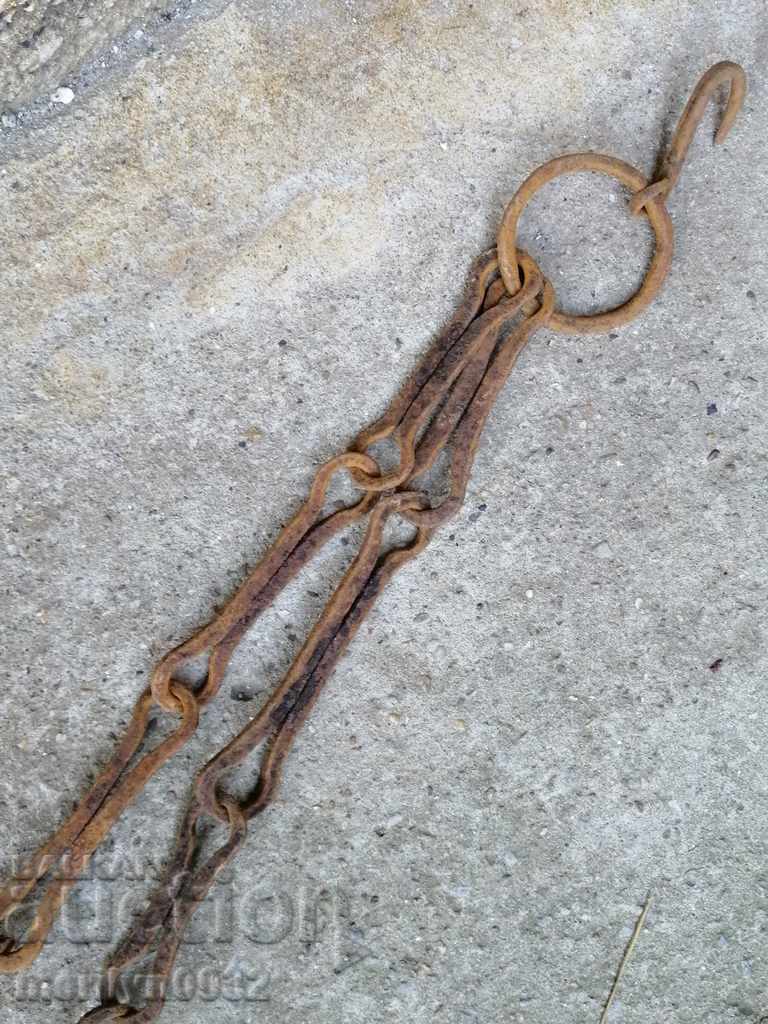 Livrarea Vechiul cârlig lanț forjat, cârlige cuier lanț focar Livrarea Vechiul cârlig lanț forjat, cârlige cuier lanț focar