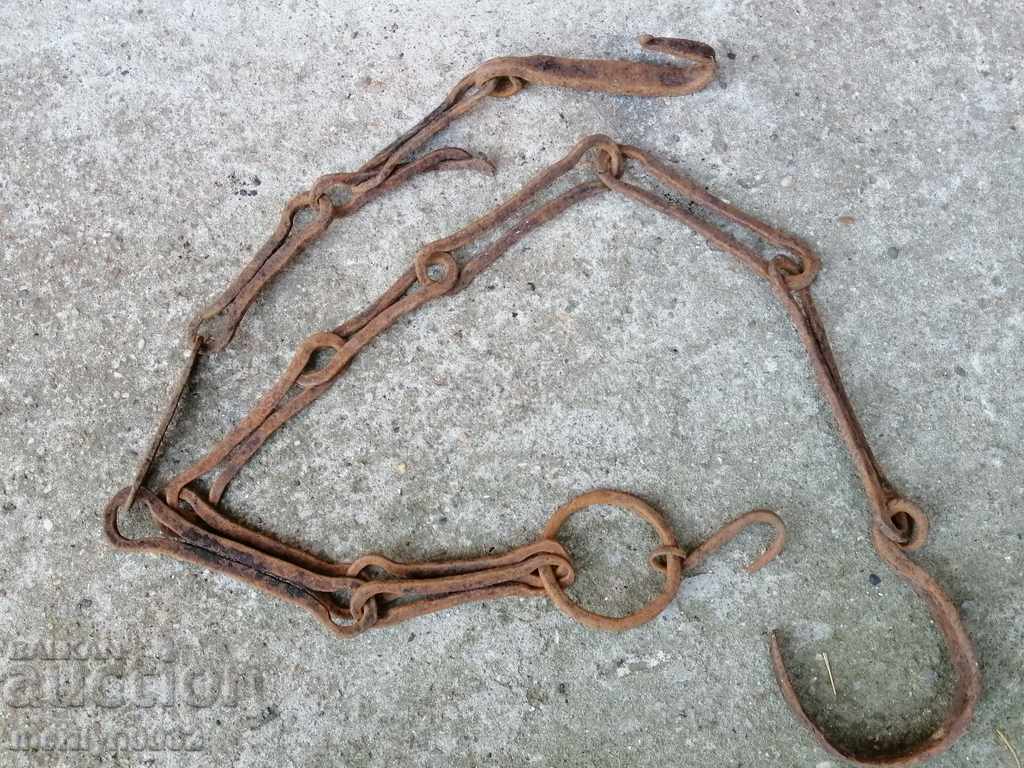 Vechiul cârlig lanț forjat, cârlige cuier lanț focar - 5 Vechiul cârlig lanț forjat, cârlige cuier lanț focar - 5