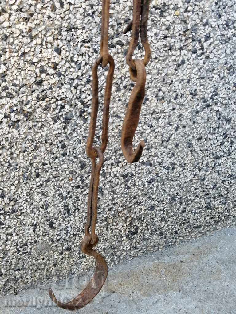 Vechiul cârlig lanț forjat, cârlige cuier lanț focar - 7 Vechiul cârlig lanț forjat, cârlige cuier lanț focar - 7