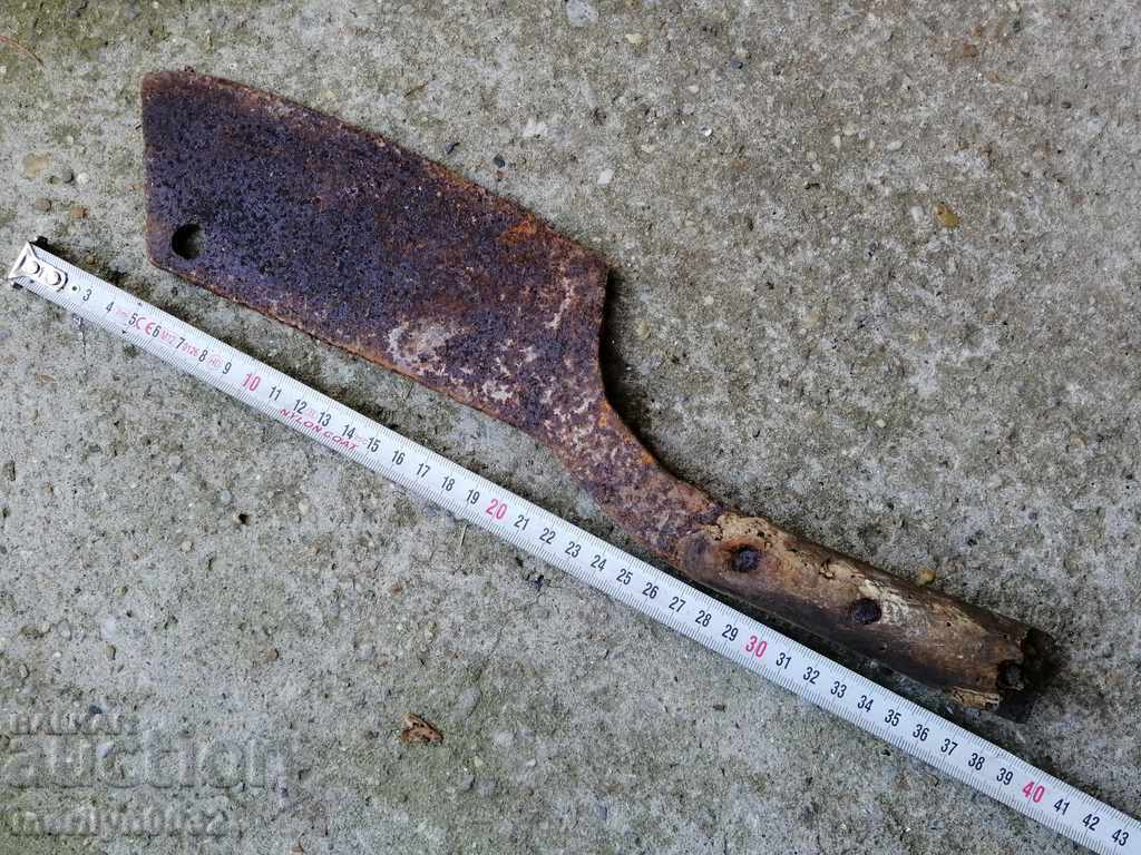 Delivery of Old forged saber with a handle, ax, pole, knife, machete Delivery of Old forged saber with a handle, ax, pole, knife, machete