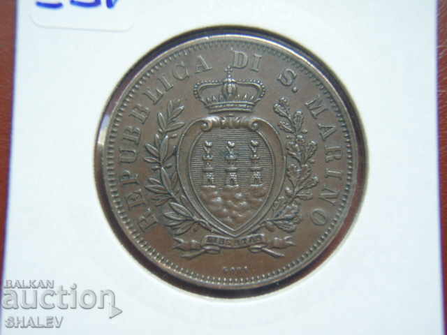 10 Centesimi 1893 San Marino - XF/AU - 5 10 Centesimi 1893 San Marino - XF/AU - 5