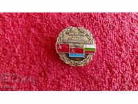 Old social badge DAYS OF THE USSR IN NRB WITH THE PARTICIPATION OF THE Ukrainian SSR 1988