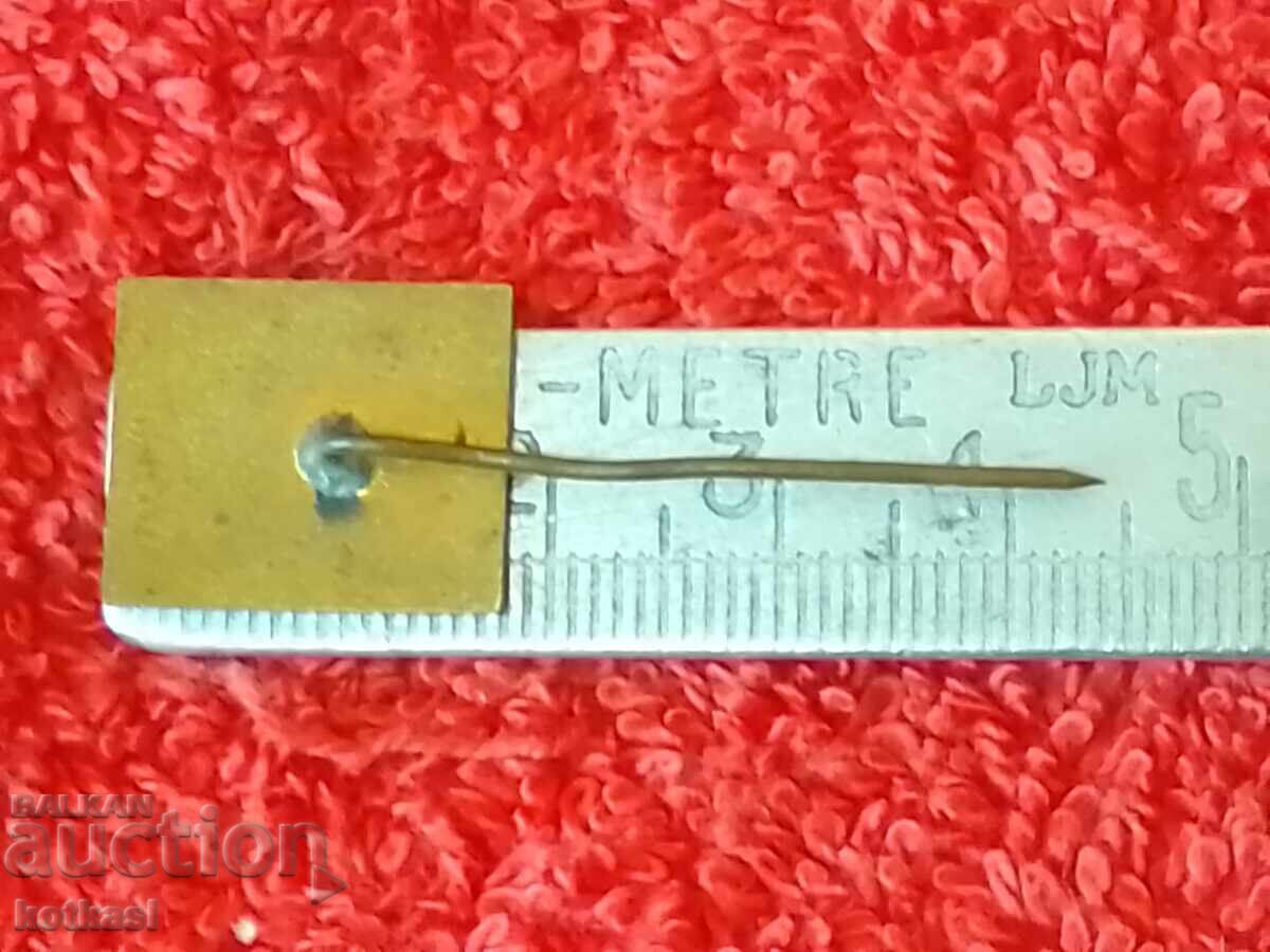 Old social badge bronze pin enamel elprom BUIGARIA excellent with price 7.50 BGN | € 3.83