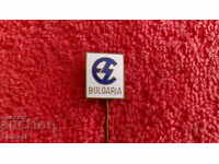 Old social badge bronze pin enamel elprom BUIGARIA