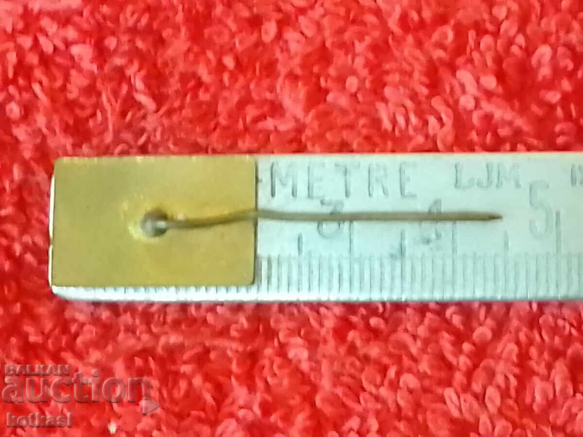 Old social badge bronze needle enamel BULGARIA Bulgaria with price 7.50 BGN | € 3.83