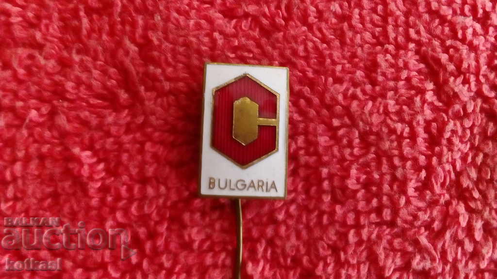 Auction  Old social badge bronze needle enamel BULGARIA Bulgaria