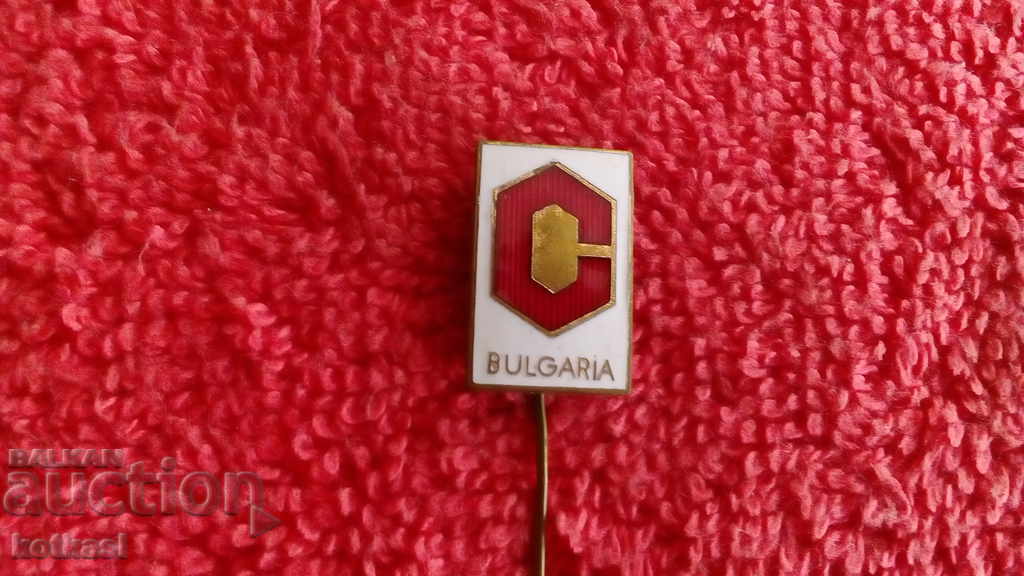 Стара соц значка бронз игла емайл BULGARIA България