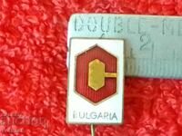 Vechi insignă socială bronz ac acoperit cu email BULGARIA Bulgaria