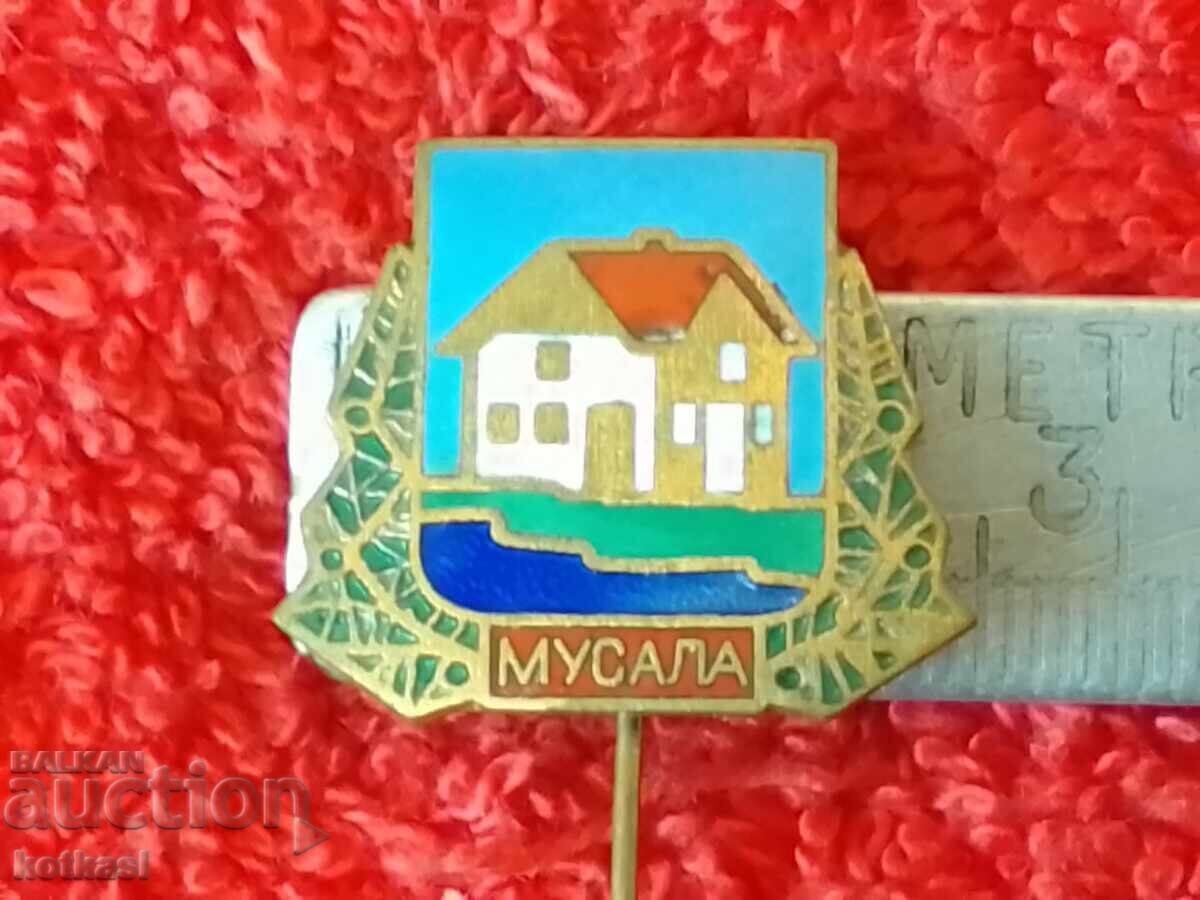 Стара соц значка бронз игла емайл МУСАЛА отлична Стара соц значка бронз игла емайл МУСАЛА отлична
