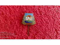 Old social badge bronze pin enamel MUSALA excellent