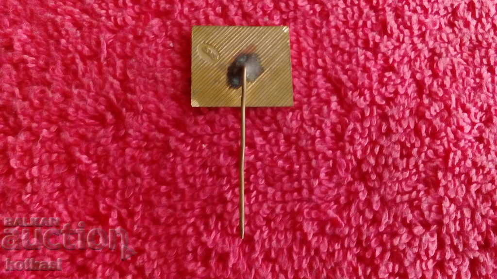 Old social badge bronze pin enamel KPKVCH abroad Sofia - 5 Old social badge bronze pin enamel KPKVCH abroad Sofia - 5