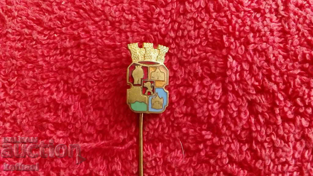 Delivery of Old badge bronze pin enamel coat of arms of the city of Sofia Delivery of Old badge bronze pin enamel coat of arms of the city of Sofia