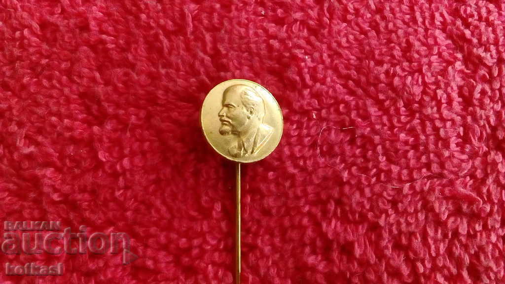 Auction Old bronze LENIN pin badge excellent Auction Old bronze LENIN pin badge excellent