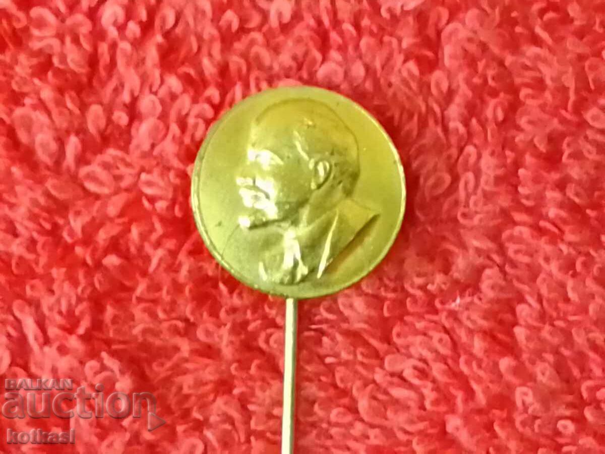 Veche insignă LENIN din bronz excelent - 7
