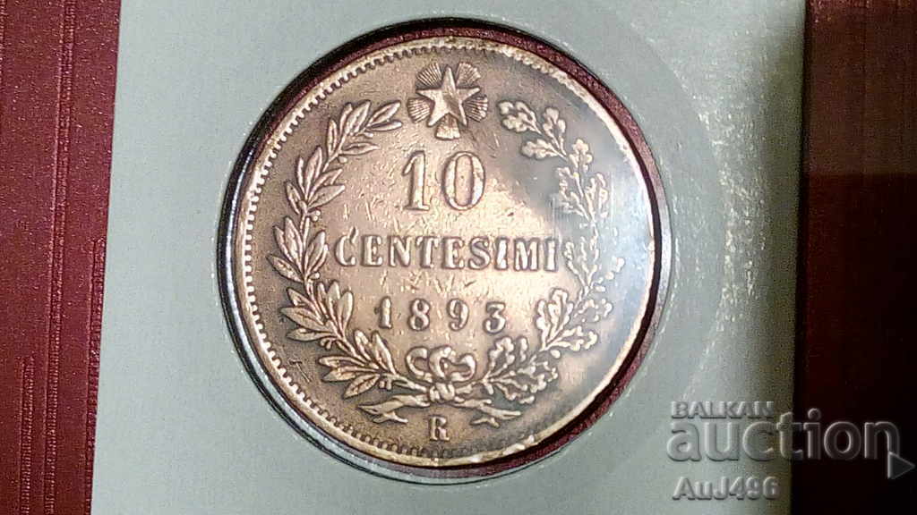 10 CENTESIMI 1893 (AU *) with price € 21.99 | 43.01 BGN 10 CENTESIMI 1893 (AU *) with price € 21.99 | 43.01 BGN