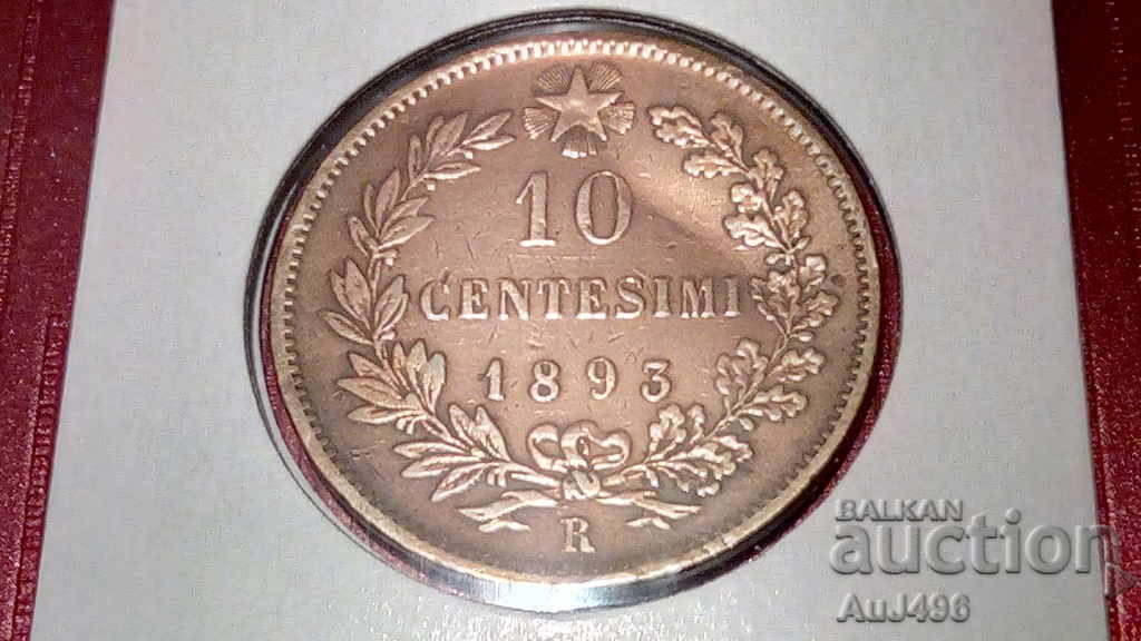 Auction 10 CENTESIMI 1893 (AU *) Auction 10 CENTESIMI 1893 (AU *)