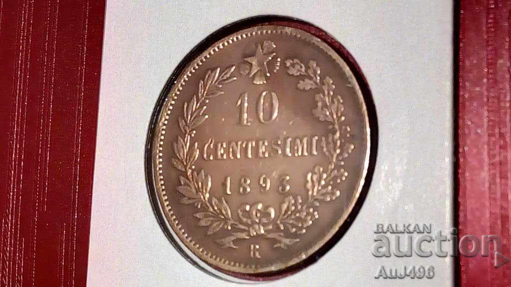 Livrarea 10 CENTESIMI 1893 (AU *)