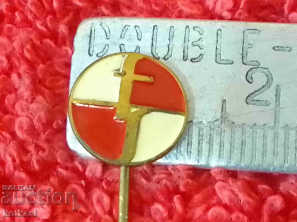 Стара значка бронз игла емайл Стара значка бронз игла емайл