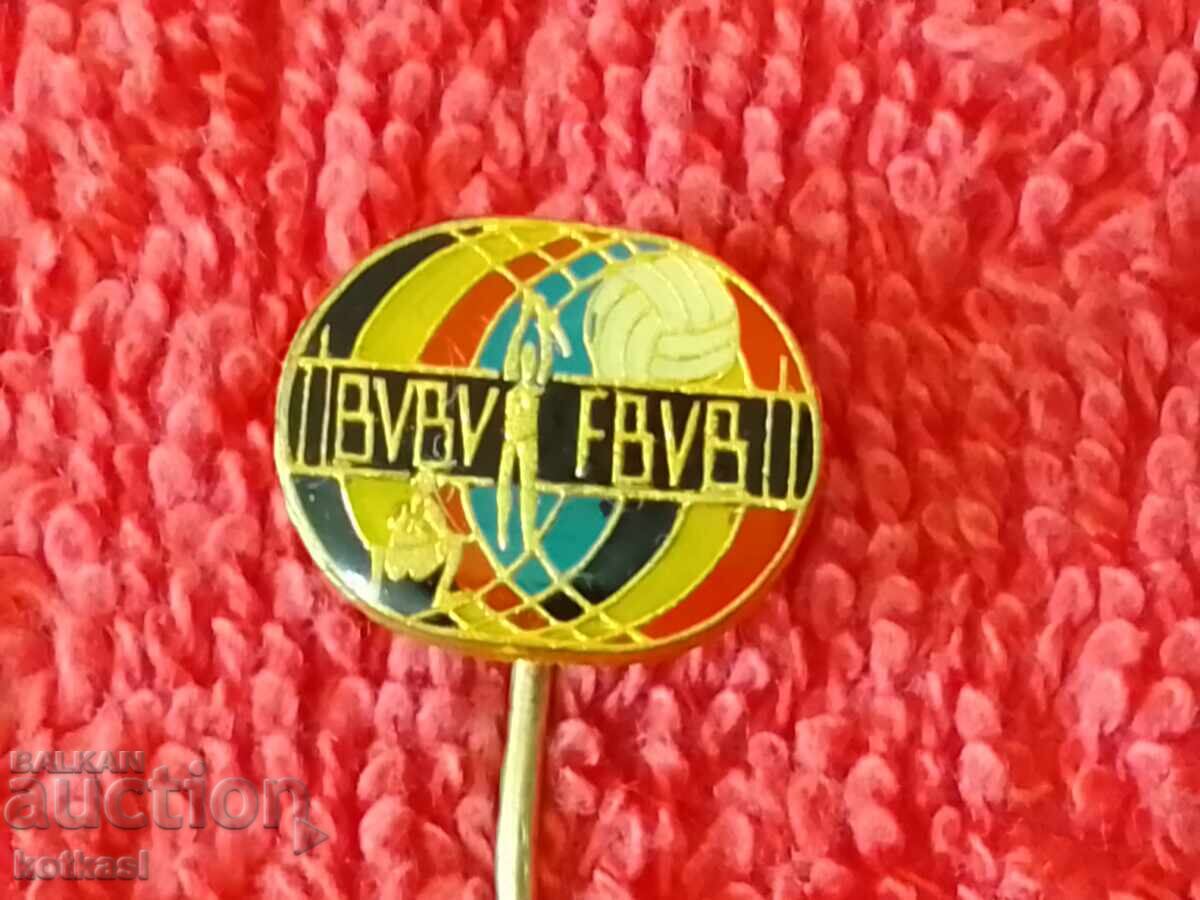 Old Sports Badge Bronze Pin Volleyball BVBV FBVB - 6