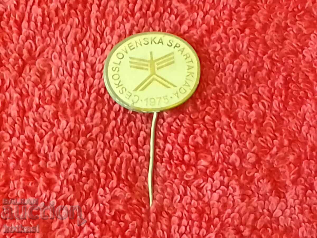 Auction Spartakiad Czechoslovakia 1975 old sport pin badge Auction Spartakiad Czechoslovakia 1975 old sport pin badge