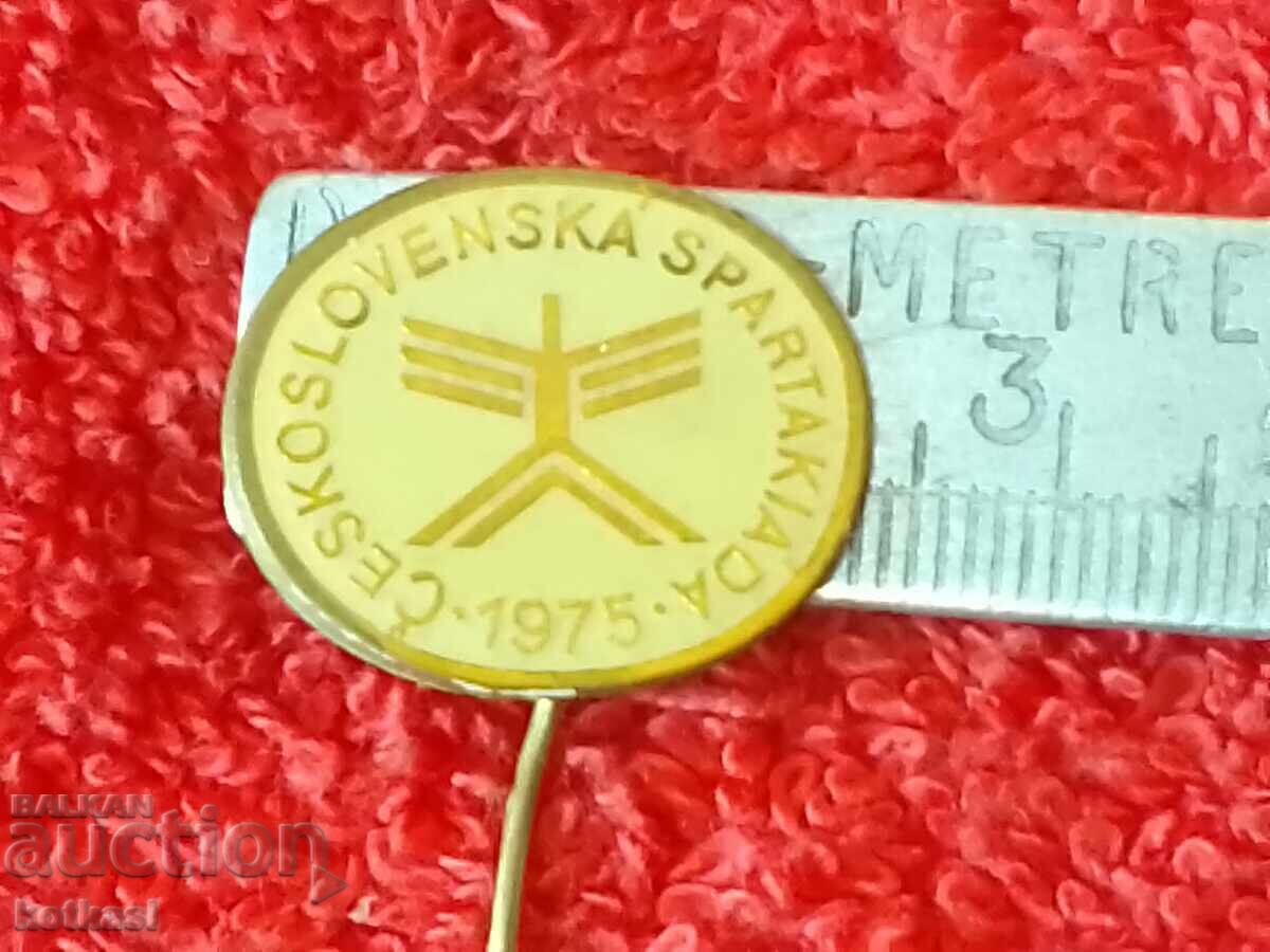 Spartakiad Czechoslovakia 1975 old sport pin badge Spartakiad Czechoslovakia 1975 old sport pin badge