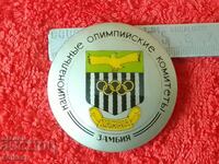 Veche insignă sportivă Comitetului Olimpic Național al Zambiei din