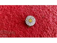 Old badge bronze enamel flower Russia USSR Moscow