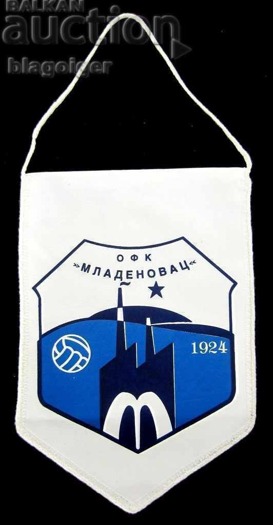 FOOTBALL-OLD FOOTBALL FLAG- FC MLADENOVAC-SERBIA