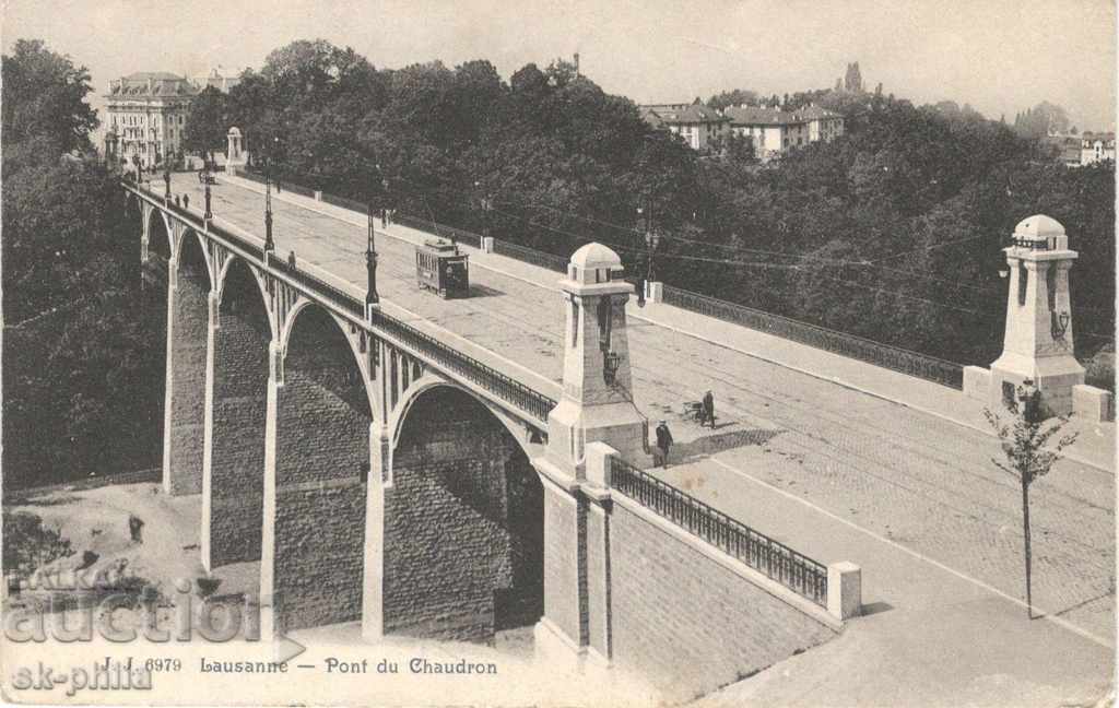 Ταχυδρομική κάρτα - Λωζάνη, γέφυρα Shodron