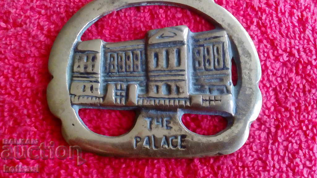 Old bronze panel ornament figure house with price 10.50 BGN | € 5.37
