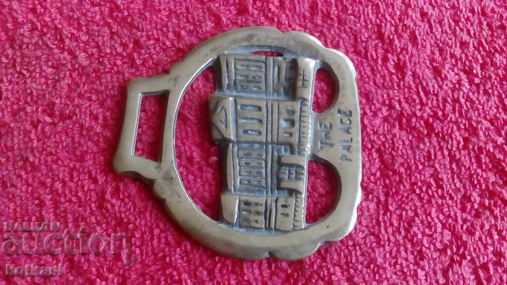 Auction  Old bronze panel ornament figure house