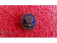 Old Sign Medal enamel 25 years Scientific research activity