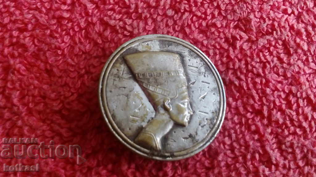 Metal silver panel figure NEFERTTITE Egypt - 6 Metal silver panel figure NEFERTTITE Egypt - 6