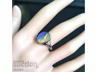 Stainless steel ring with changing color color