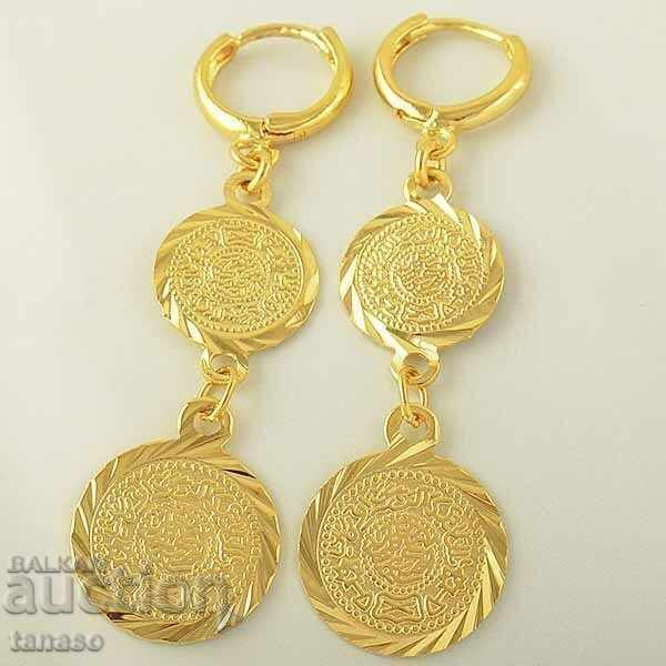 Ladies earrings, 14K gilded pendants with price 18.00 BGN | € 9.20 Ladies earrings, 14K gilded pendants with price 18.00 BGN | € 9.20