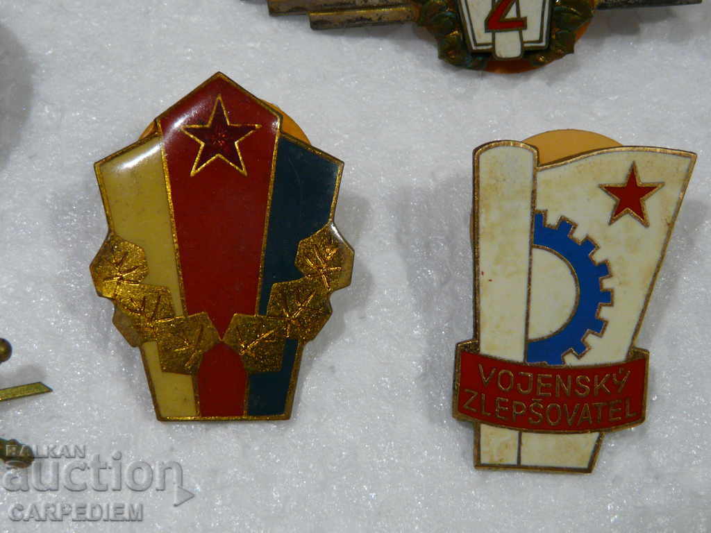 Τσεχοσλοβακία - Πολλά Στρατιωτικά Soc. Σημάδια - 5