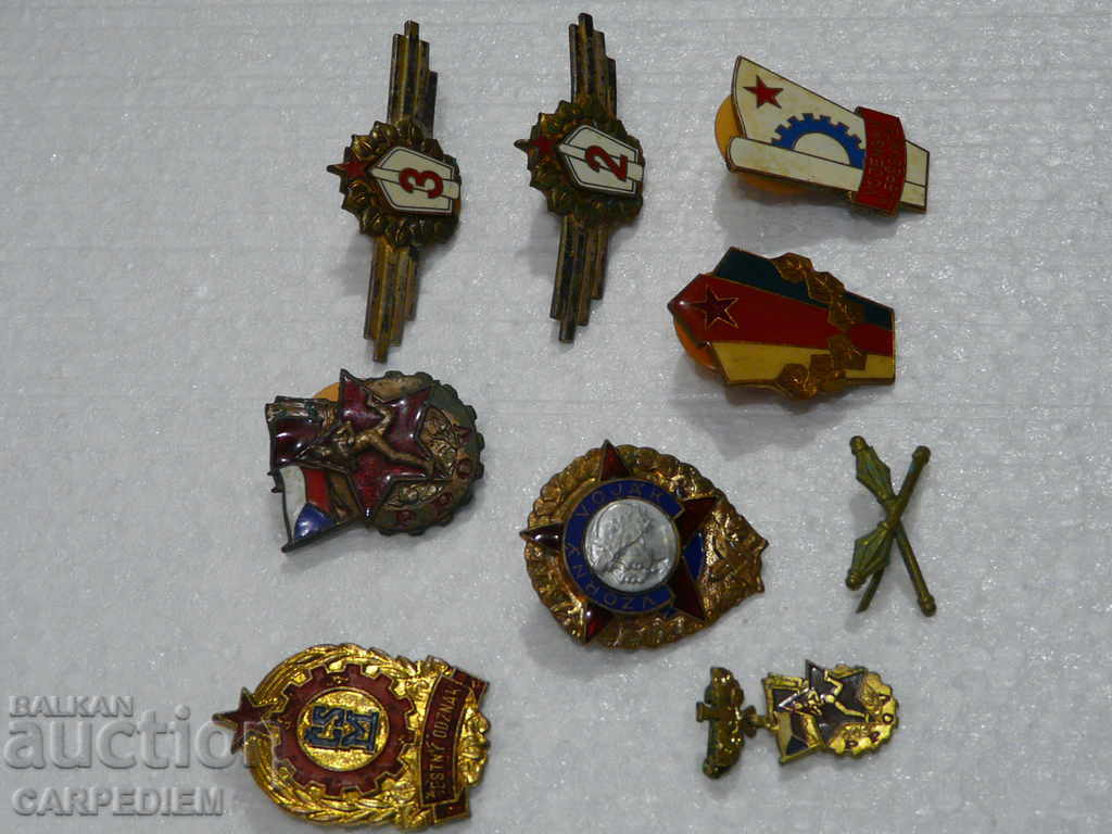 Τσεχοσλοβακία - Πολλά Στρατιωτικά Soc. Σημάδια - 6