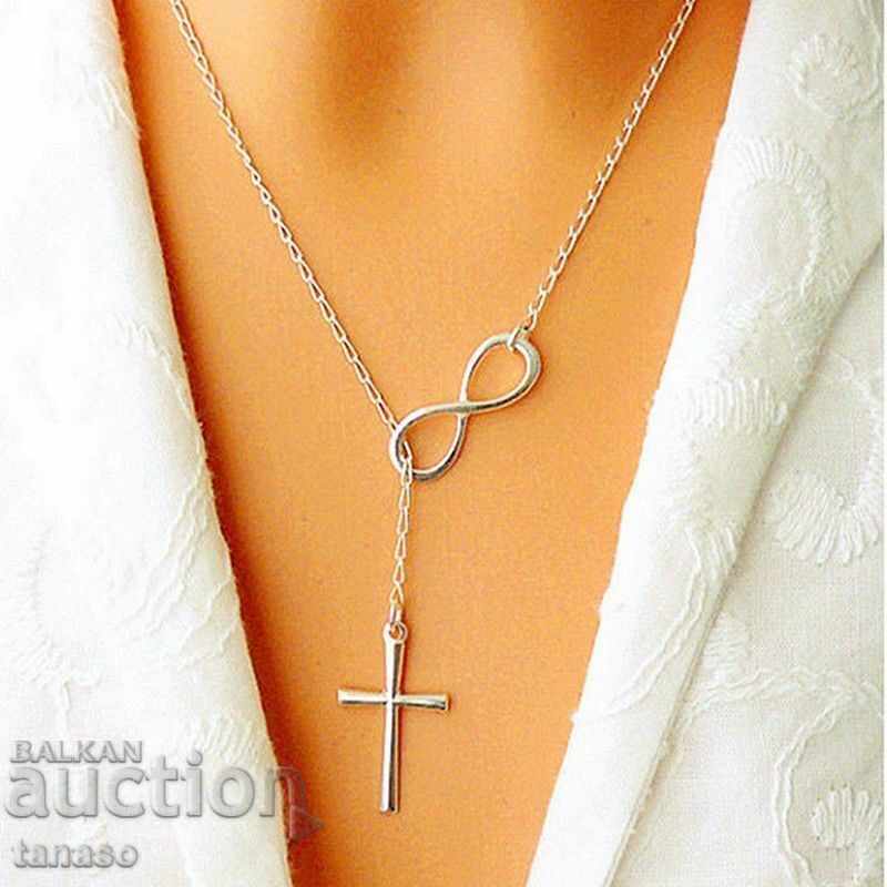 Auction Stainless steel necklace, cross, infinity Auction Stainless steel necklace, cross, infinity