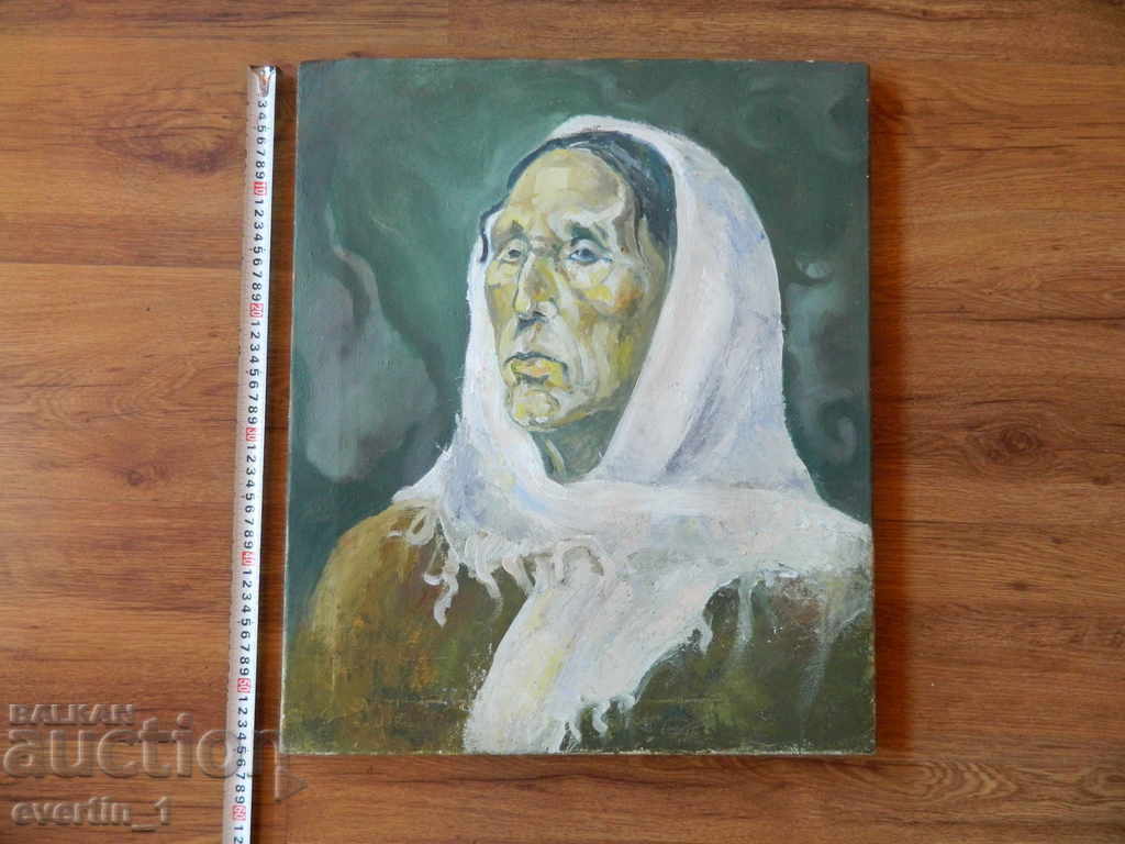 Old oil painting Portrait of a woman. Hood. LILY PETROVA Old oil painting Portrait of a woman. Hood. LILY PETROVA