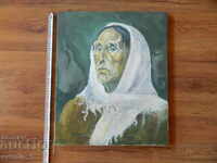 Old oil painting Portrait of a woman. Hood. LILY PETROVA