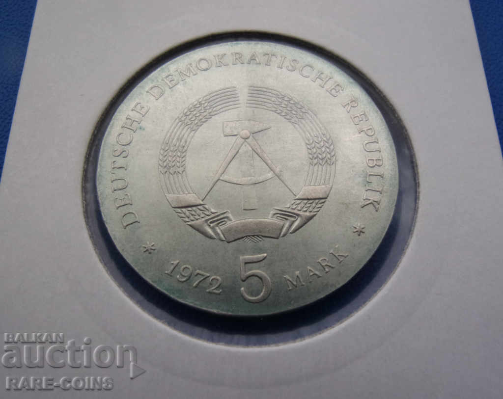 GDR 5 σημάδι 1972 UNC σπάνιο πρωτότυπο με τιμή € 15.34 | 30.00 BGN GDR 5 σημάδι 1972 UNC σπάνιο πρωτότυπο με τιμή € 15.34 | 30.00 BGN