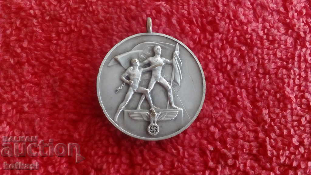 Стар Германски Немски оригинален Медал 1938 ВСВ Война