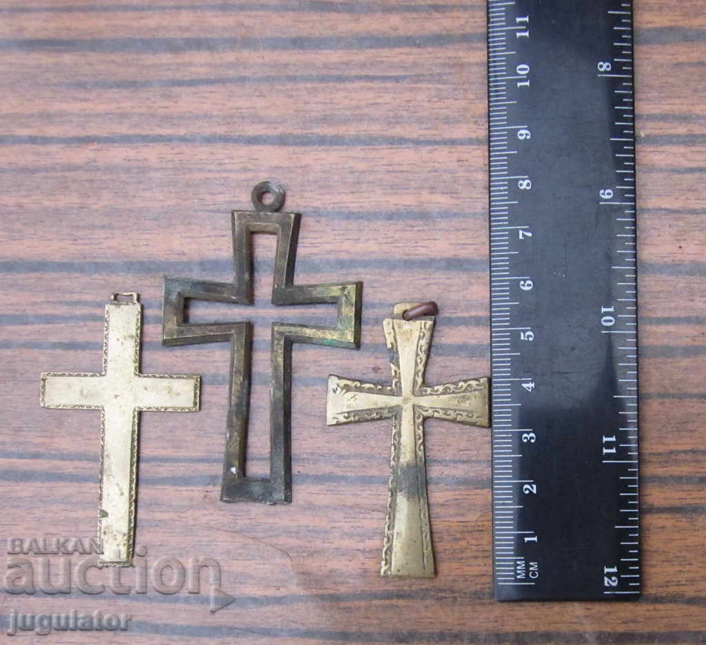 стари Български Възрожденски бронзови кръста кръстове кръст - 5 стари Български Възрожденски бронзови кръста кръстове кръст - 5