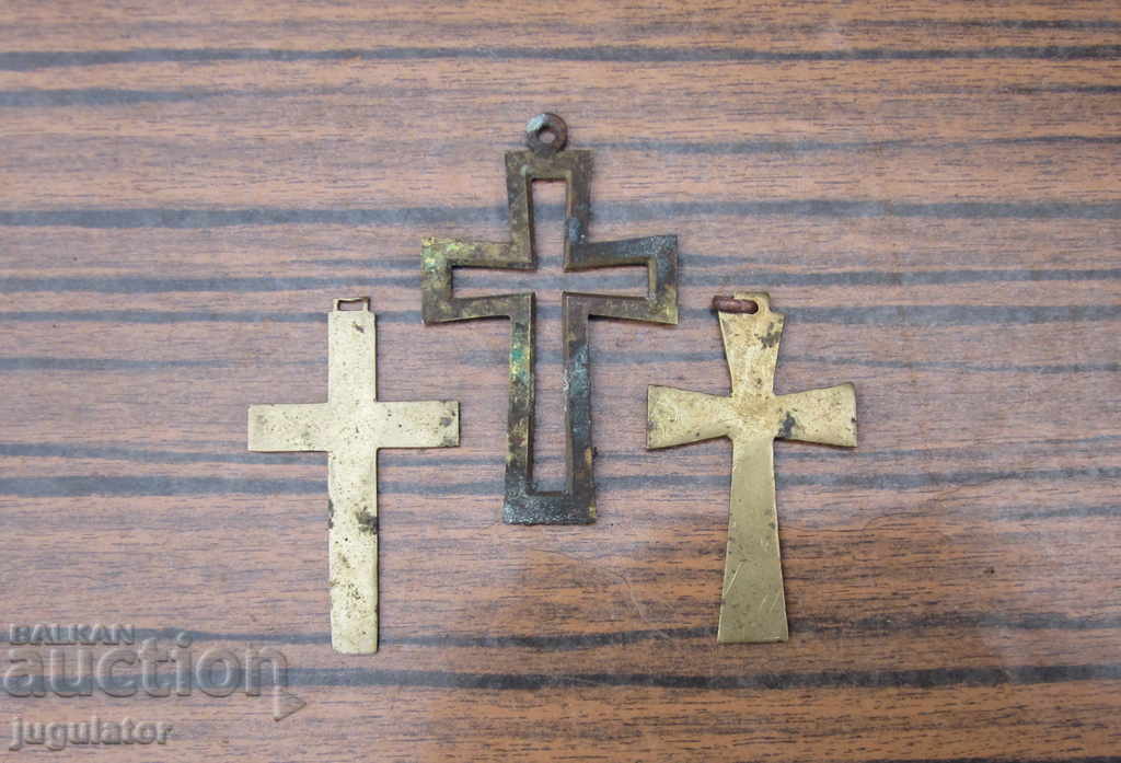 стари Български Възрожденски бронзови кръста кръстове кръст - 6 стари Български Възрожденски бронзови кръста кръстове кръст - 6