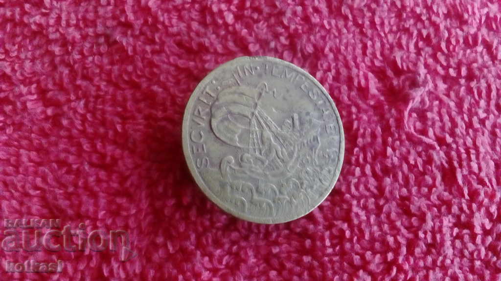 Old bronze plaque medal token St. George - 5 Old bronze plaque medal token St. George - 5