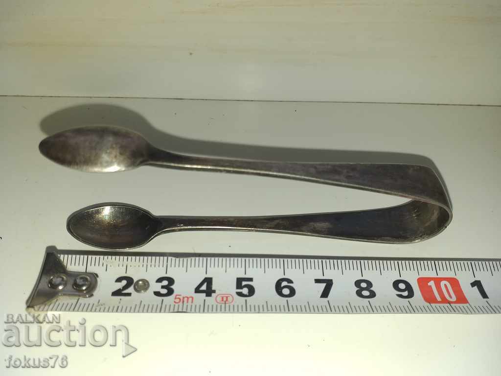SILVER PLATED ICE OR SUGAR CLIP WITH MARKINGS with price 19.00 BGN | € 9.71 SILVER PLATED ICE OR SUGAR CLIP WITH MARKINGS with price 19.00 BGN | € 9.71