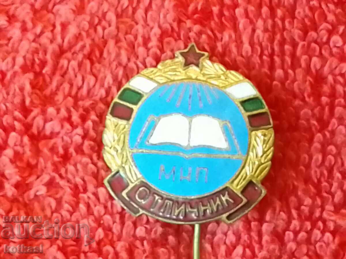 Old social badge bronze pin enamel Excellent MNProsveta - 6 Old social badge bronze pin enamel Excellent MNProsveta - 6