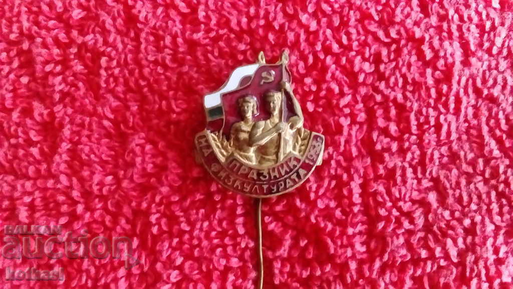 Delivery of Old social sign solid bronze enamel PHYSICAL EDUCATION HOLIDAY 1953 Delivery of Old social sign solid bronze enamel PHYSICAL EDUCATION HOLIDAY 1953