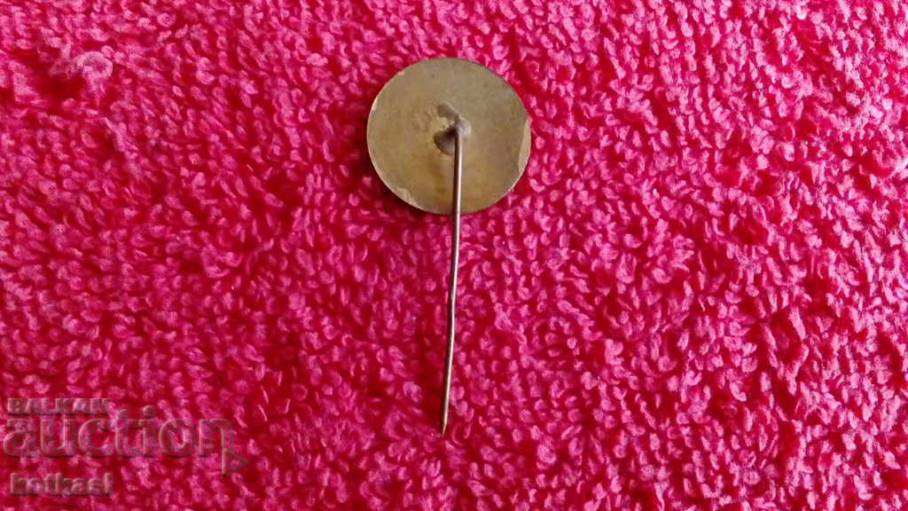Old social badge bronze pin enamel BRP RUSE excellent condition - 5 Old social badge bronze pin enamel BRP RUSE excellent condition - 5