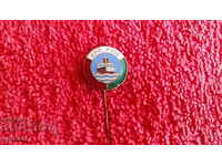 Old social badge bronze pin enamel BRP RUSE excellent condition
